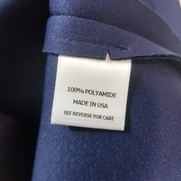 Hunter Bell Women size 6 Navy Blue Cutout Midi Bodycon Dress Sleeveless - Picture 14 of 16